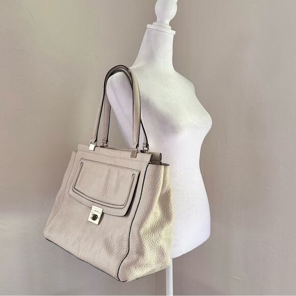 Kate Spade Everett Way Thatcher Tote in Cream Pebbled Leather - Picture 13 of 16